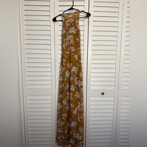 Luxxel Women’s Floral Maxi Dress with Open Strappy Back Size Medium